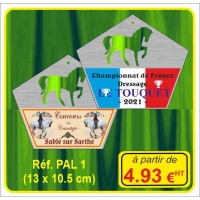 Plaque alu perforée brossé évidée num - Réf. PAL 1